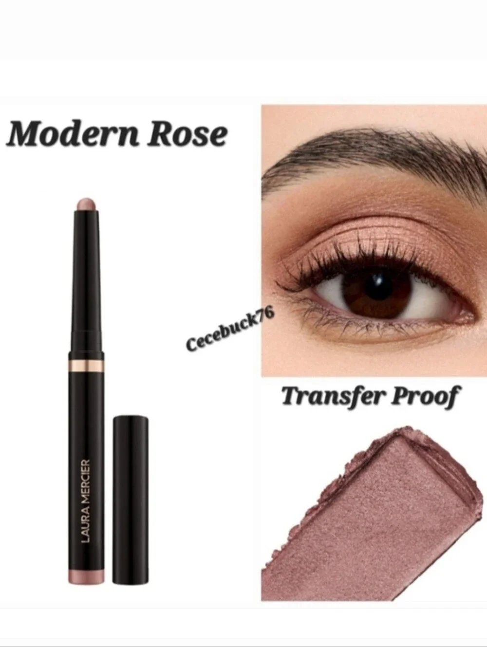 🌺Laura Mercier Modern Rose Caviar Stick Cream Eyeshadow Transfer Proof